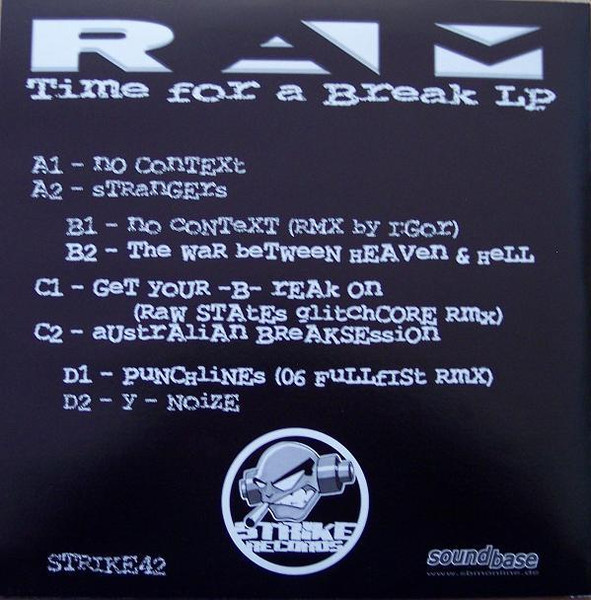 Time For A Break LP back cover