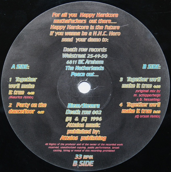 Together We'll Make It True front label