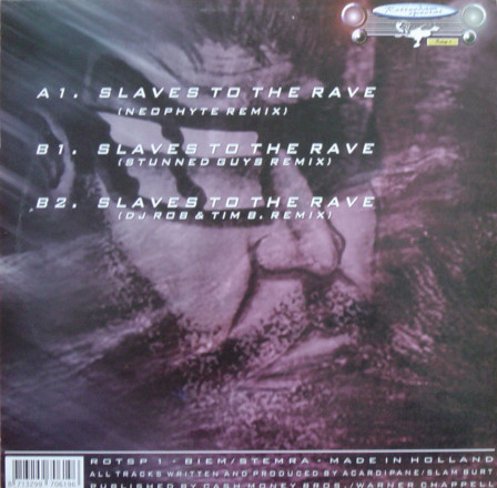 Slaves To The Rave (Remix) back cover