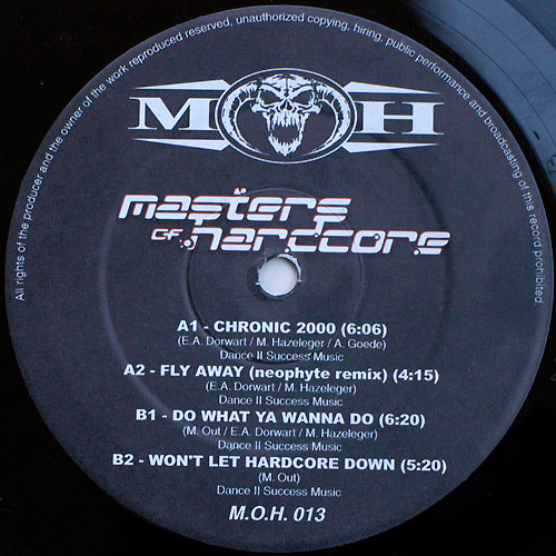 DJ Outblast - Dr Z-Vago* - Masters Of Hardcore front label