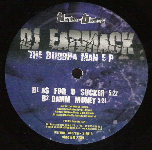 The Buddha Man E.P. back label