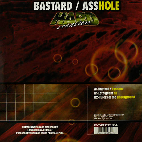 Bastard / Asshole back cover