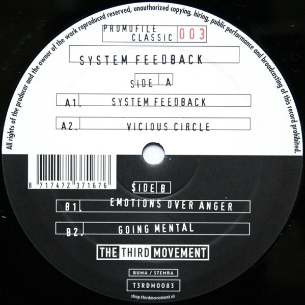 Promofile Classic 003 - System Feedback back label