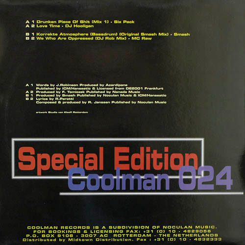 Coolman Special Edition back cover