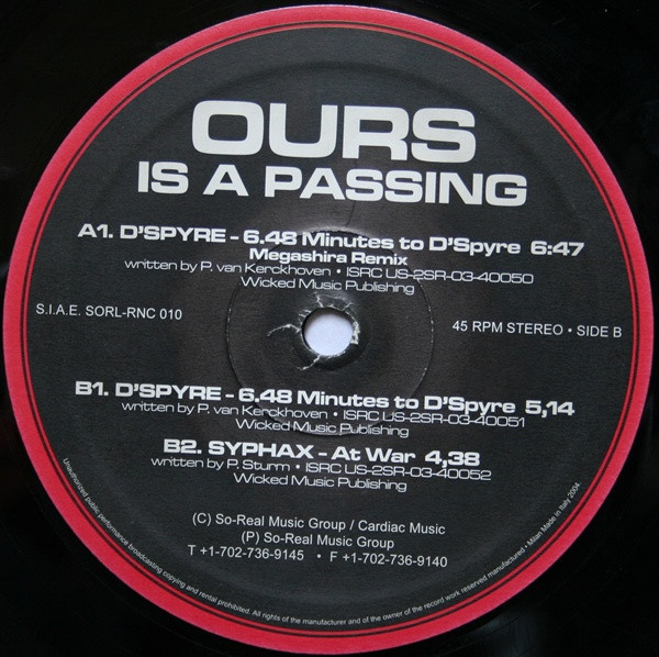 Ours Is A Passing front label