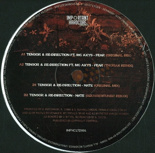 Fear And Hate back cover