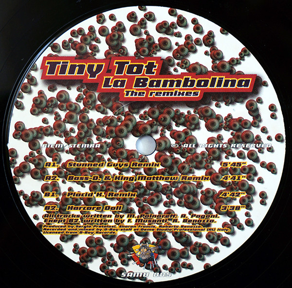 La Bambolina (The Remixes) back label