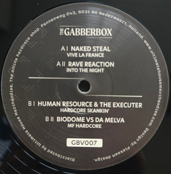 The Gabberbox - Chapter VII back label