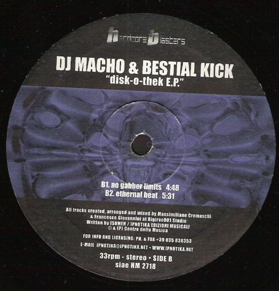 Disk-O-Thek E.P. back cover