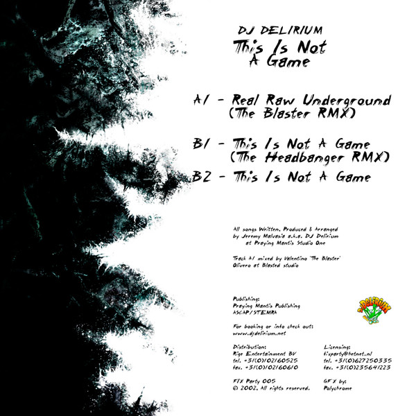 This Is Not A Game back cover