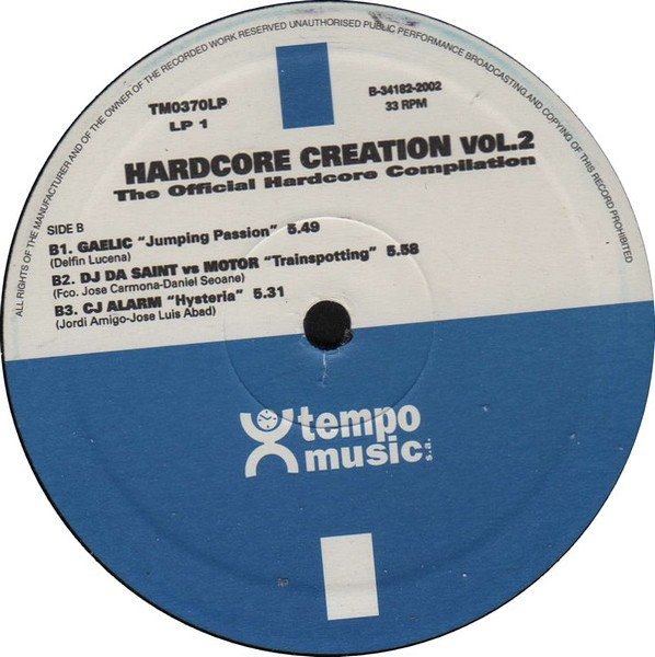 Hardcore Creation Vol. 2 front label