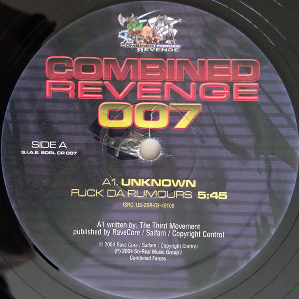 Combined Revenge 007 front label