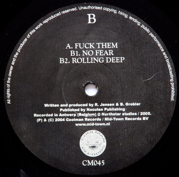 Hatred  - Verse 1 & 2 back label