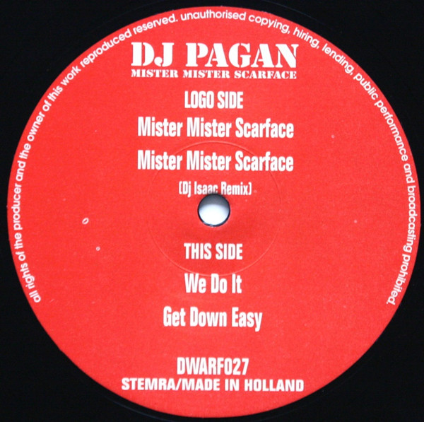 Mister Mister Scarface back label