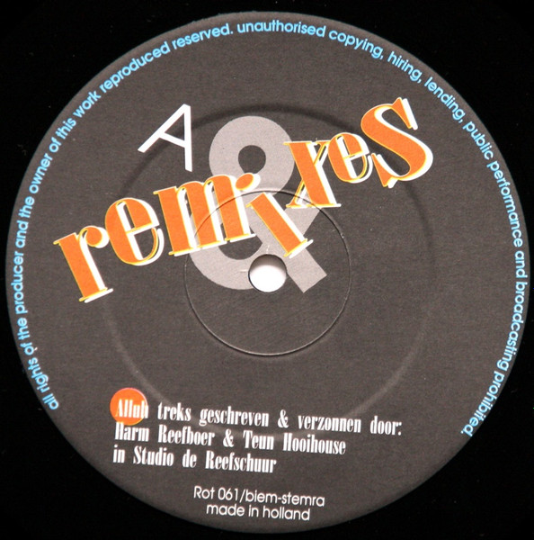 Alles Naar De Kl--te (Remixes) front label