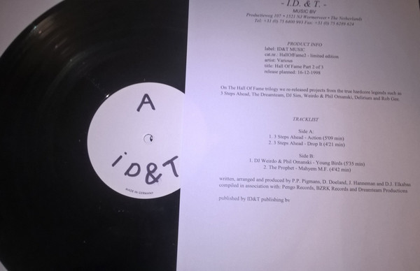 Hall Of Fame Part 2 of 3 front label