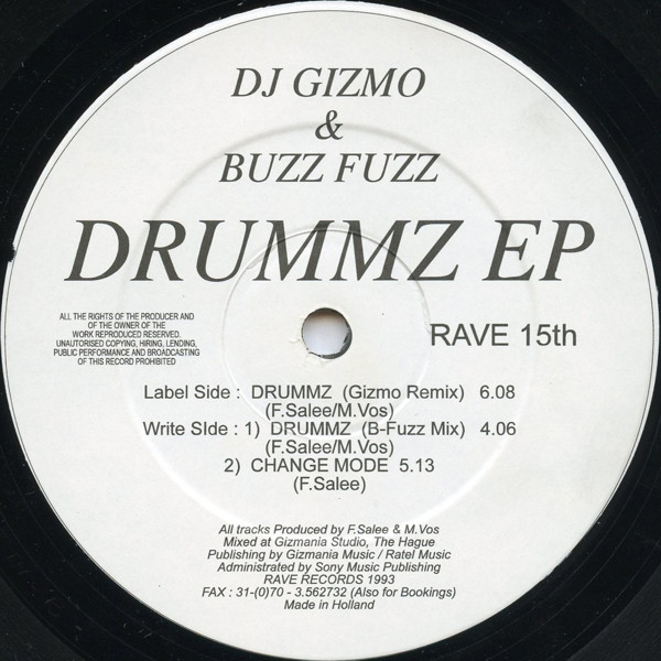 Drummz E.P. back cover