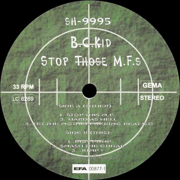 Stop Those M.F.s back label