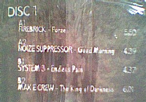 D-Boy Project 2 - The Hardcore Summer 1999 front label