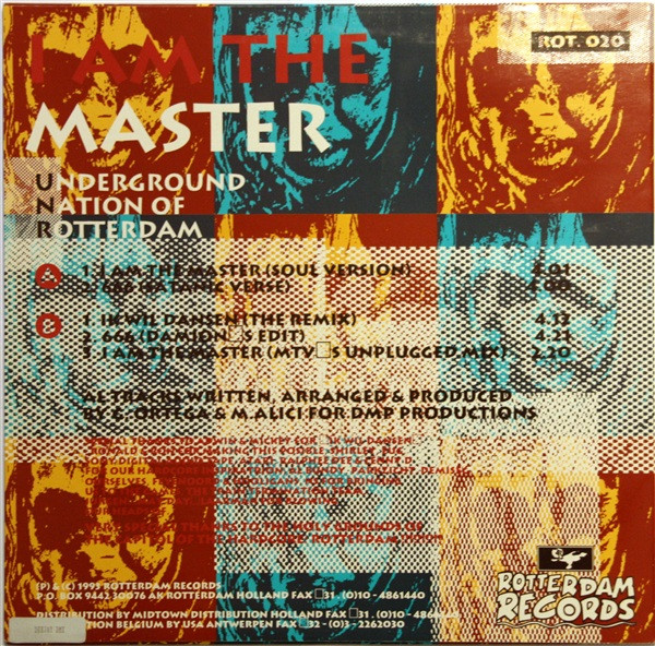 I Am The Master back cover