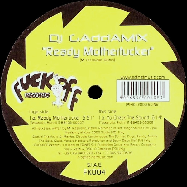 Ready Motherfucker front label