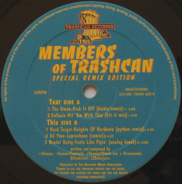 Members Of Trashcan (Special Remix Edition) back cover