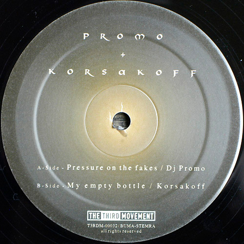 Pressure On The Fakes / My Empty Bottle back label