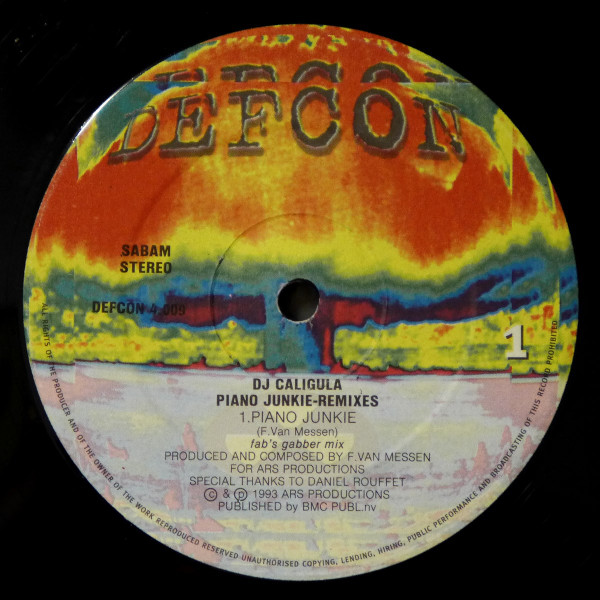 Piano Junkie (Remixes) front label