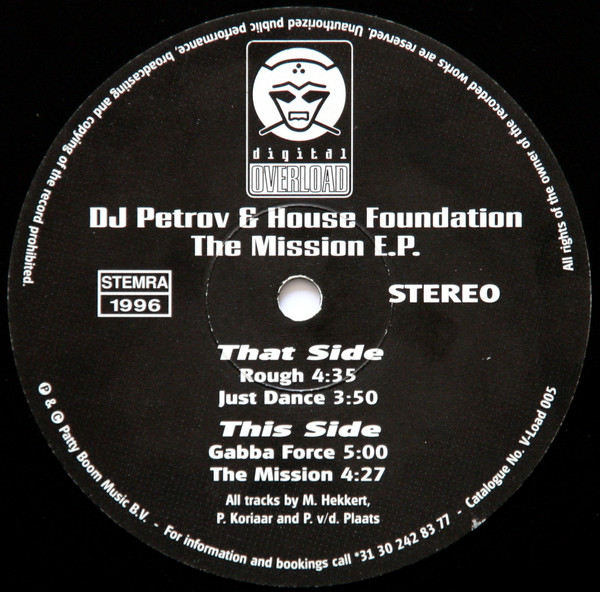 The Mission E.P. front label