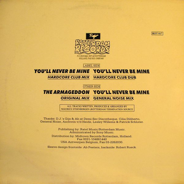 You'll Never Be Mine back cover