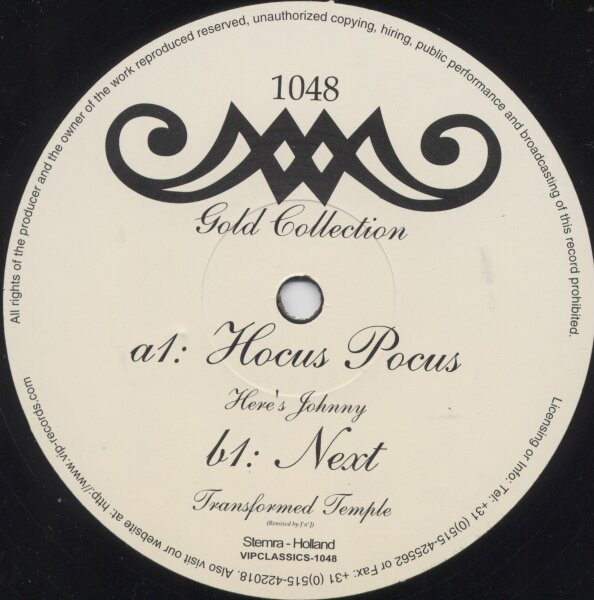 Here's Johnny / Transformed Temple front label