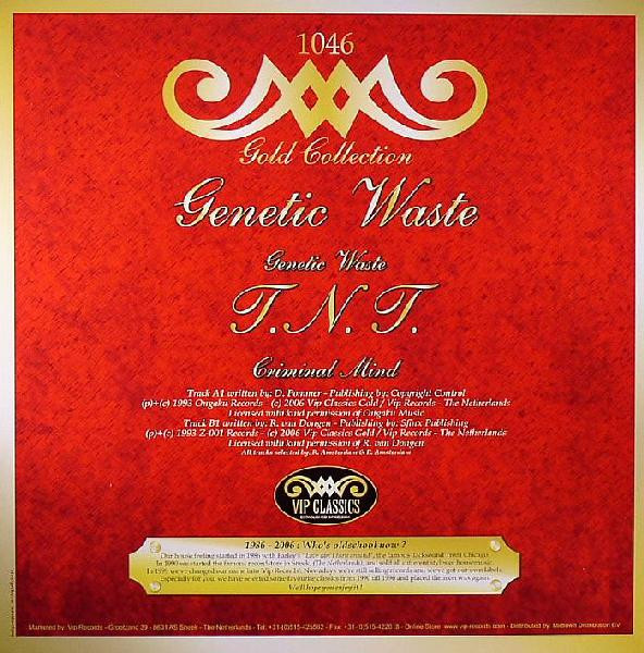 Genetic Waste / Criminal Mind back cover