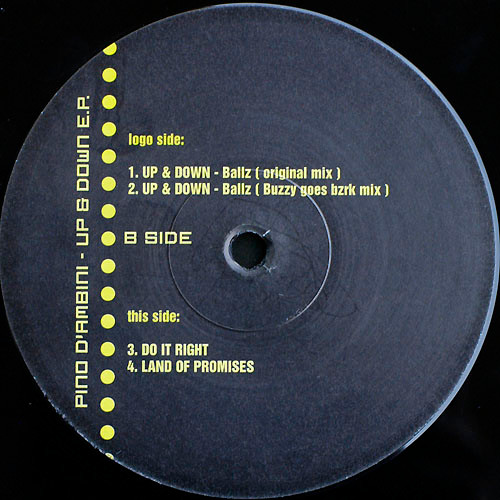 Up & Down E.P. back label