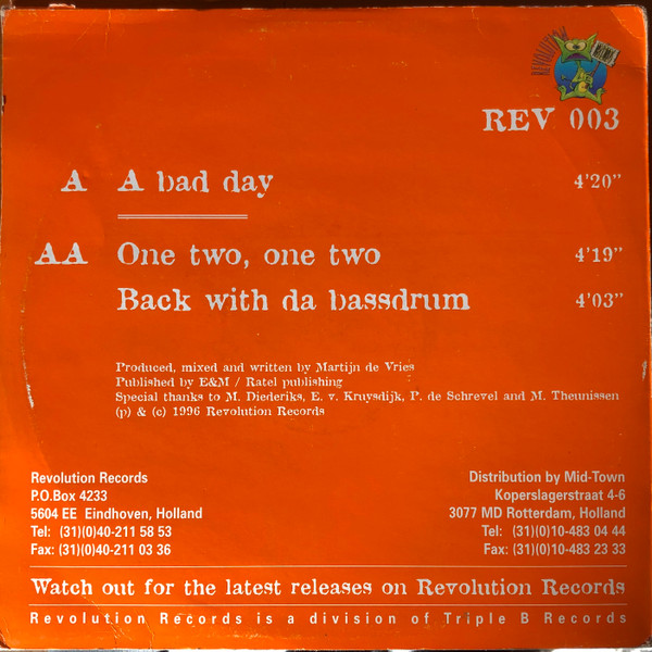 A Bad Day back cover