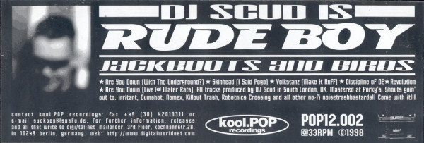 Jackboots And Birds back cover