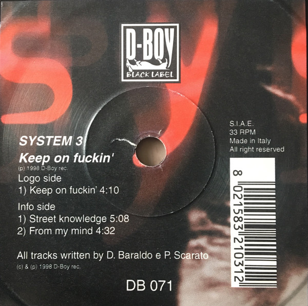 Keep On Fuckin' front label