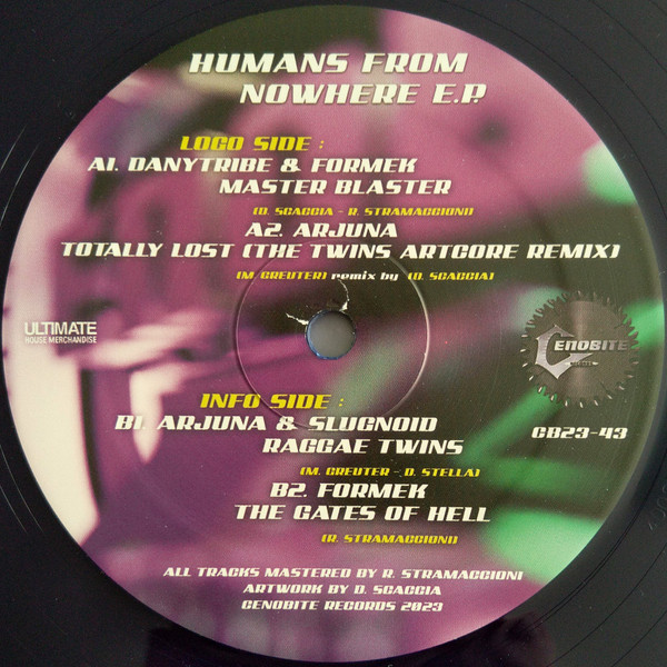 Humans From Nowhere E.P. back label