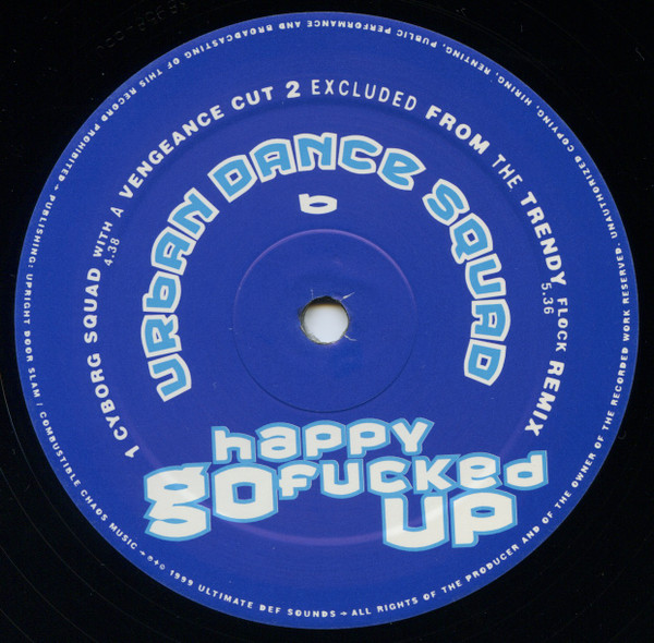 Happy Go Fucked Up front label