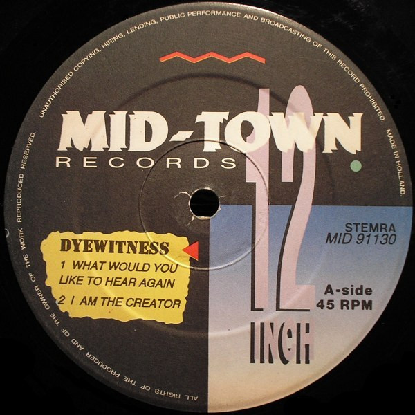 What Would You Like To Hear Again? front label