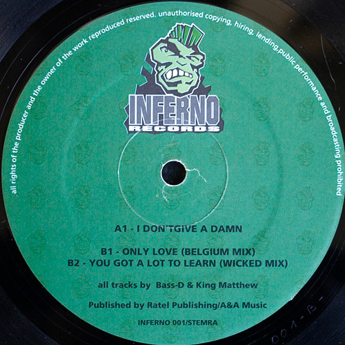 I Don't Give A Damn front label