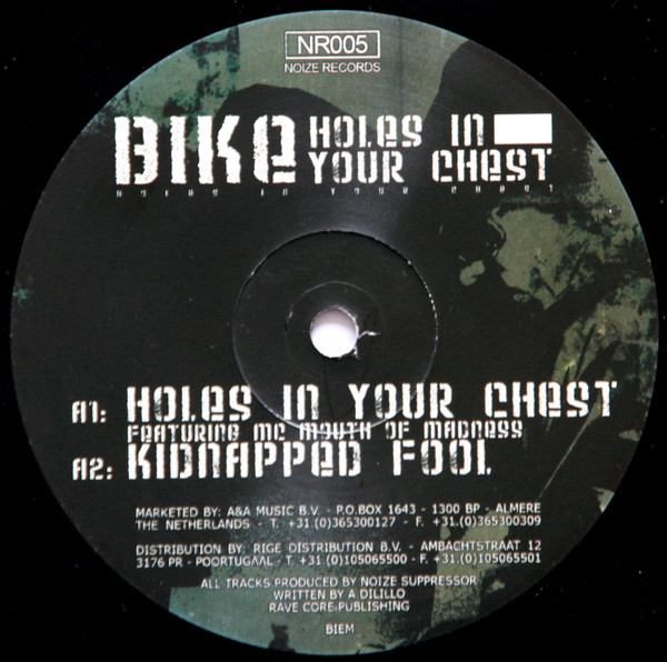 Holes In Your Chest front label