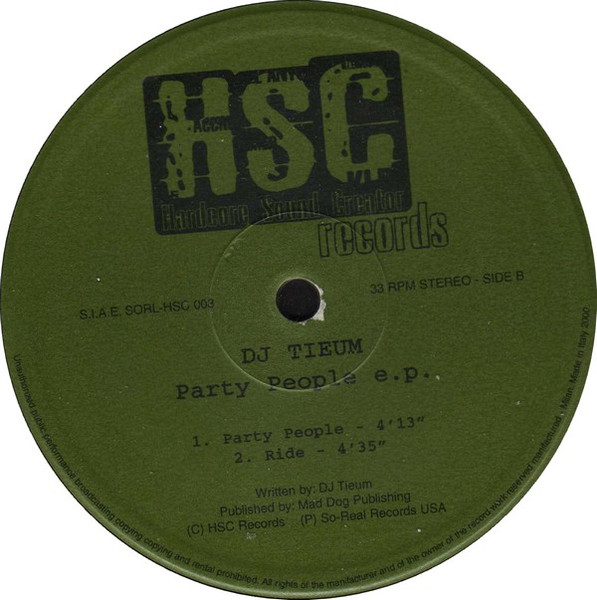 Party People E.P. back cover