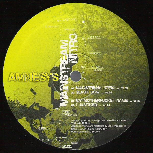 Mainstream Nitro back label