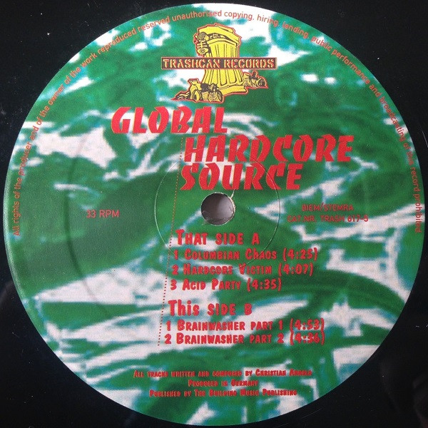 Rave Traxx E.P. back label