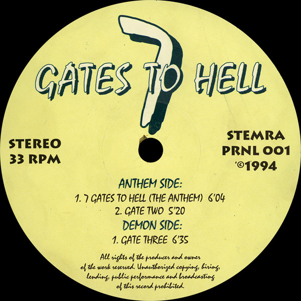 7 Gates To Hell front label
