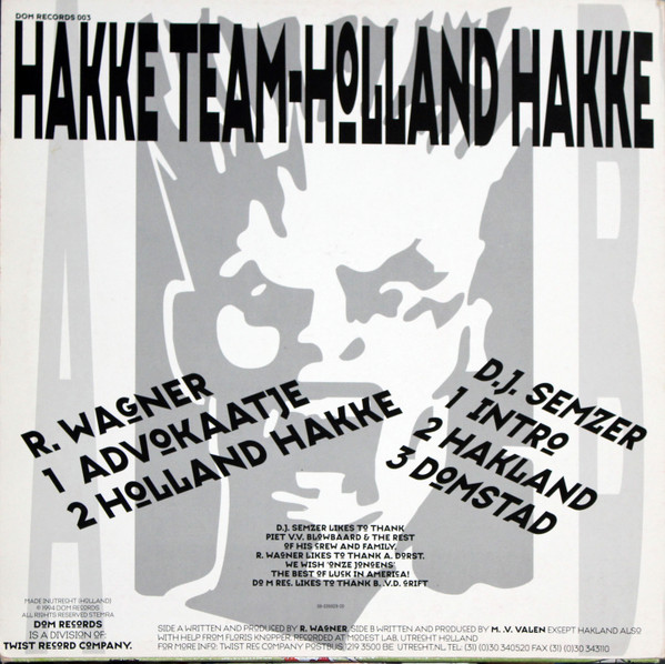 Holland Hakke back cover