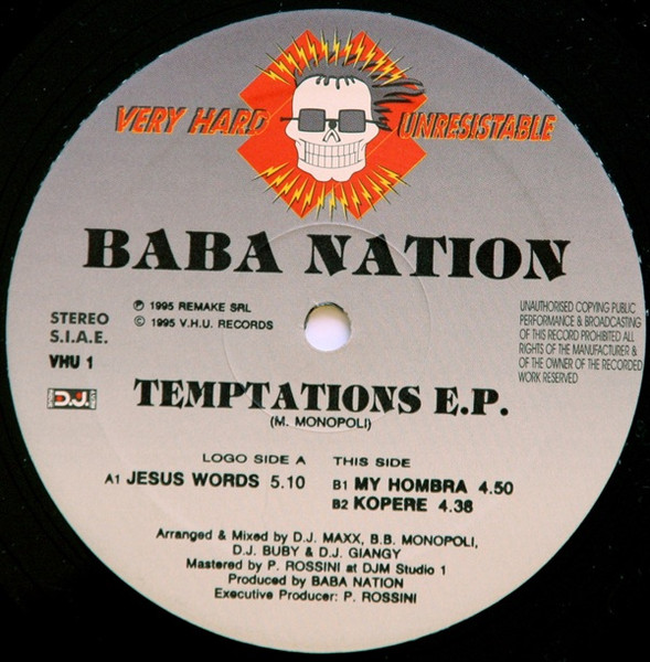 Temptations E.P. front label