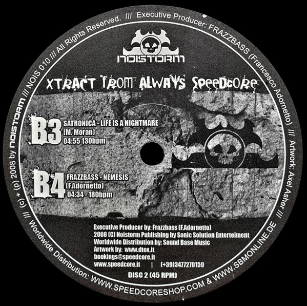 Xtract From Always Speedcore front label