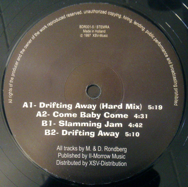 Drifting Away back label