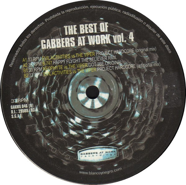 The Best Of Gabbers At Work Vol. 4 back cover